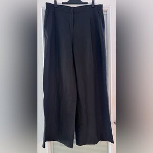 NWT!! Marina Rinaldi Women’s Black Linen Dress Trousers Pants size 16